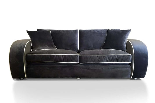 Gatsby Fabric Art Deco Sofa Mystere Cosmic - 3 Seater