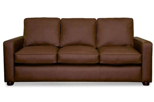 Chesham Leather Sofa Rub off Gold - 3 Seater