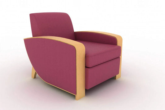 The Stable Armchair Raspberry & Cedar - 1 Seater